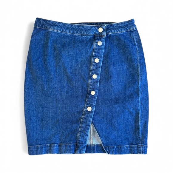 J Crew Denim Front Snap Skirt|J Crew Denim Skirt| J Crew Denim - Picture 4 of 9
